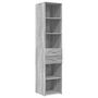 Voir la diapositive 2 : VIDAXL Buffet haut sonoma gris 40x42,5x185 cm bois d'ingenierie