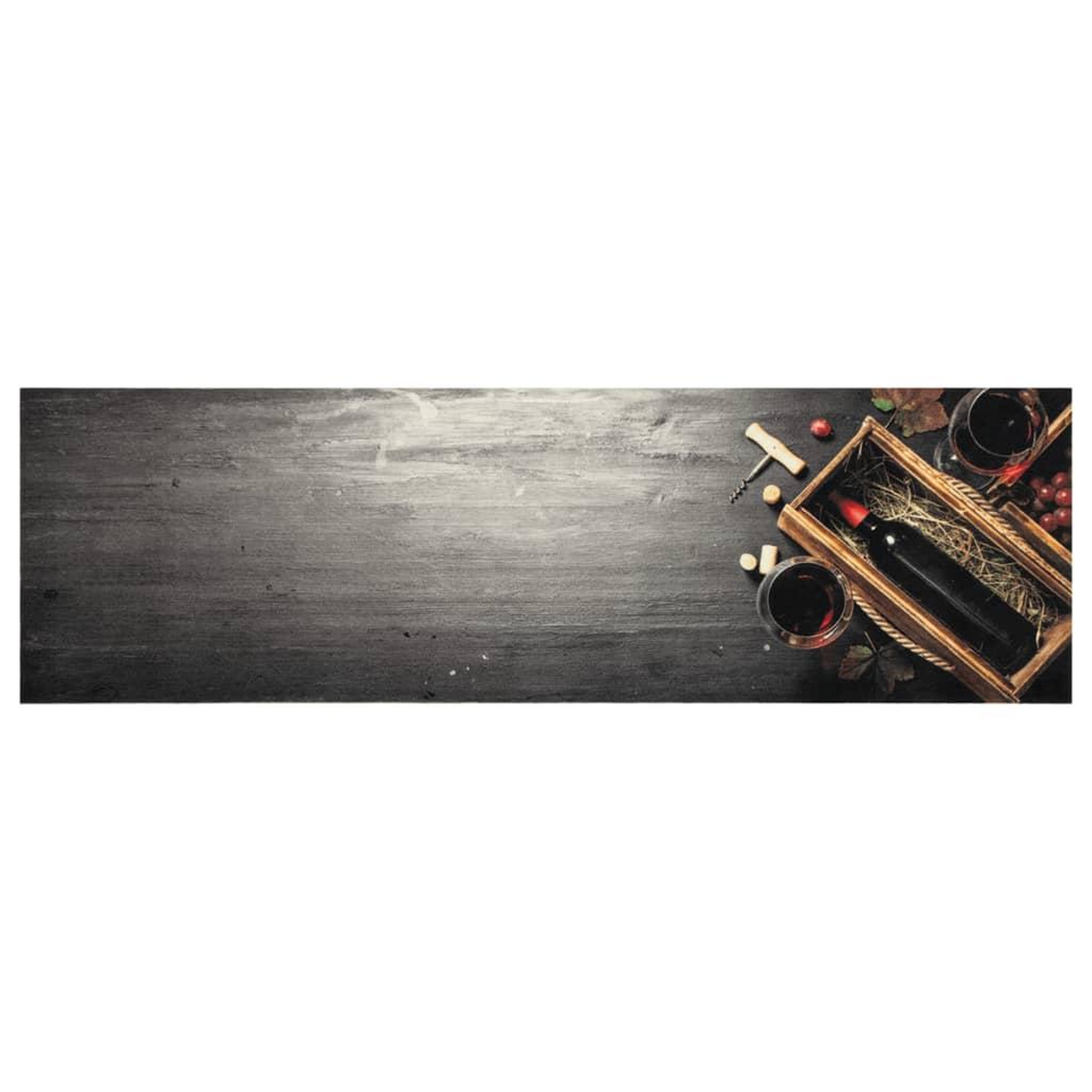 Voir la diapositive 2 : VIDAXL Tapis de cuisine lavable bouteille de vin 45x150 cm velours