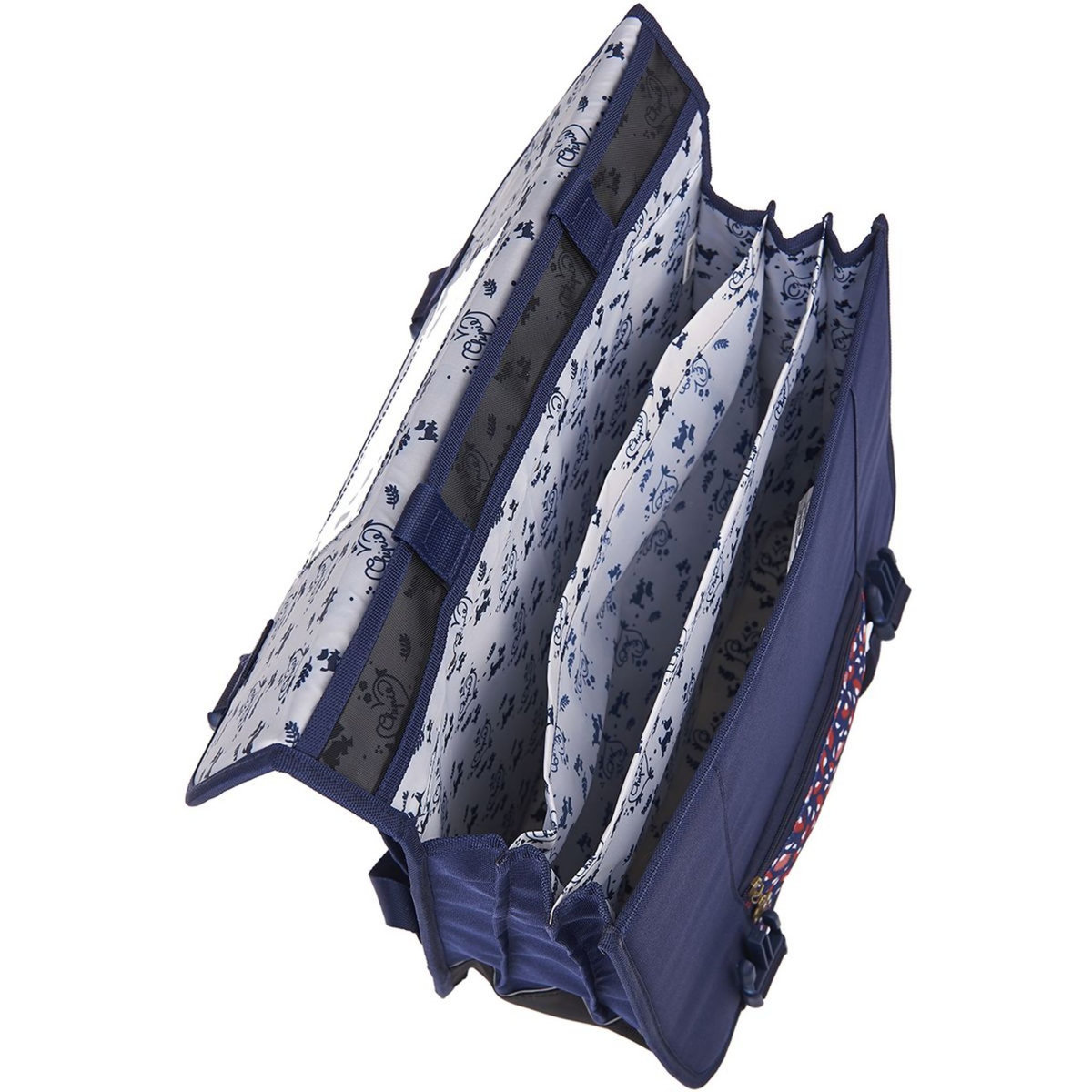 CHIPIE Cartable à roulettes 41 cm CM1/CM2 bleu motif feuilles
