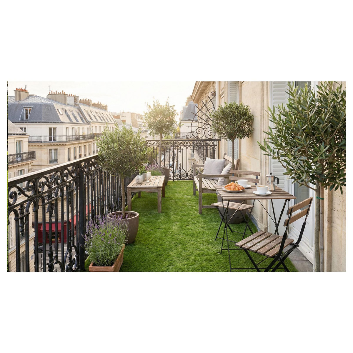 FIFTYGRASS Gazon synthétique Teo - 22 mm - Bobinot de 1m*5m - Jardin / Terasse / Balcon