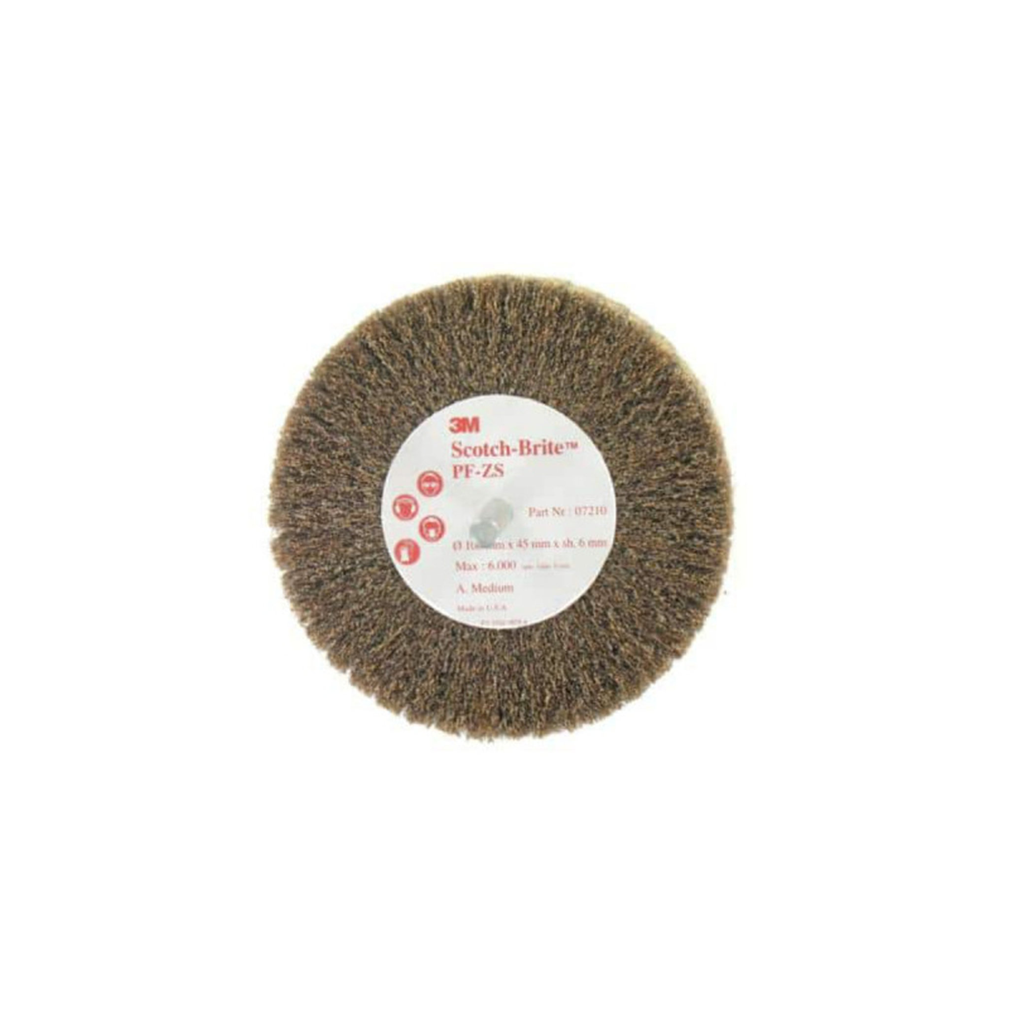 Voir la diapositive 1 : 3M Brosse 3M scotch-brite PF-ZS medium diamètre 100 mm x 1