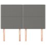 Voir la diapositive 3 : VIDAXL Tetes de lit 4 pcs Gris fonce 72x5x78/88 cm Tissu