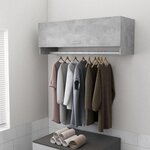 VIDAXL Garde-robe gris beton 100x32,5x35 cm bois d'ingenierie