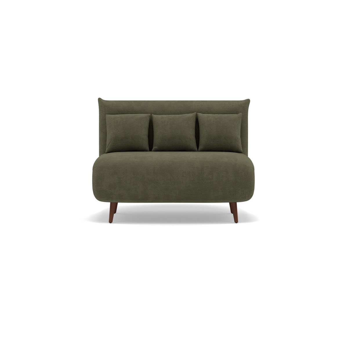 BEST MOBILIER Lumi - banquette convertible clic-clac 2 places en velours côtelé