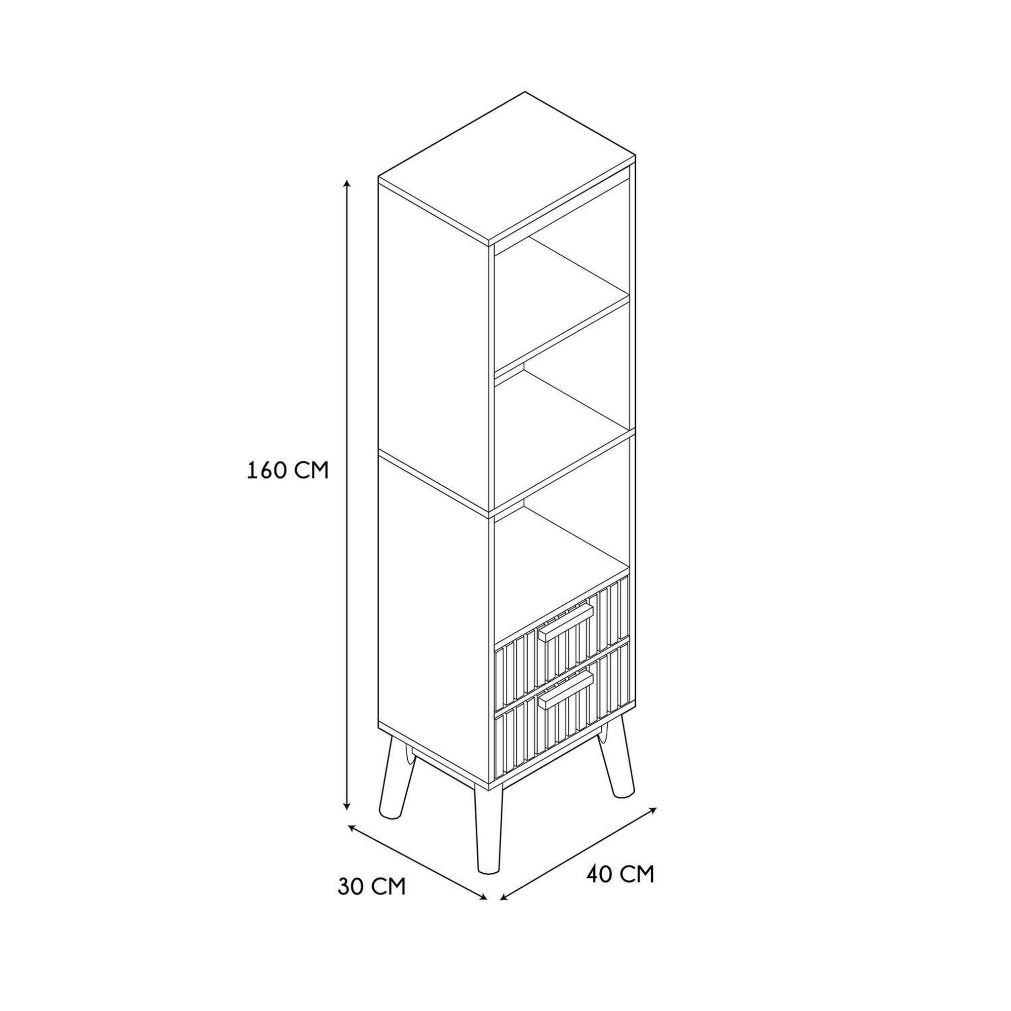 Voir la diapositive 3 : The Home Deco Factory Colonne de rangement saulk en bois - marron