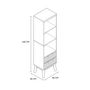 Voir la diapositive 3 : The Home Deco Factory Colonne de rangement Saulk en bois - Marron