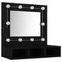 Voir la diapositive 6 : VIDAXL Armoire à miroir avec LED noir 60x31,5x62 cm