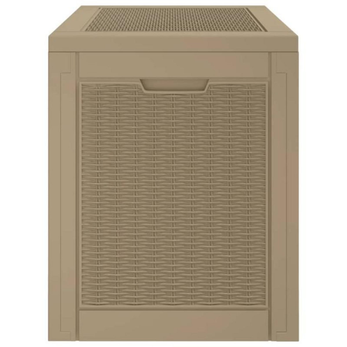 VIDAXL Boîte de stockage de jardin marron clair 55,5x43x53 cm PP
