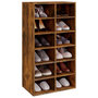Voir la diapositive 3 : VIDAXL Etagere a chaussures Chene fume 54x34x100,5 cm