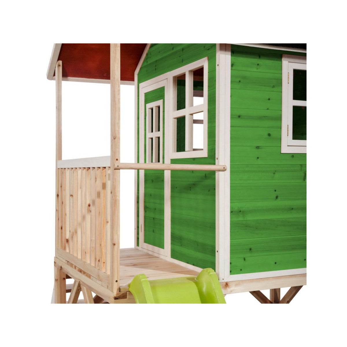 EXIT TOYS Maisonnette en bois pour enfants Loft 500 Vert - Exit Toys