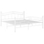 Voir la diapositive 2 : VIDAXL Cadre de lit sans matelas blanc metal 140x200 cm