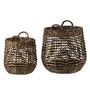 Voir la diapositive 3 : Paris Prix Lot de 2 Paniers Déco  Compact  46cm Marron Foncé