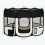 Voir la diapositive 6 : VIDAXL Parc pliable pour chien avec sac de transport Noir 110x110x58cm