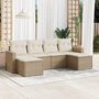 Voir la diapositive 1 : VIDAXL Salon de jardin avec coussins 6 pcs beige resine tressee