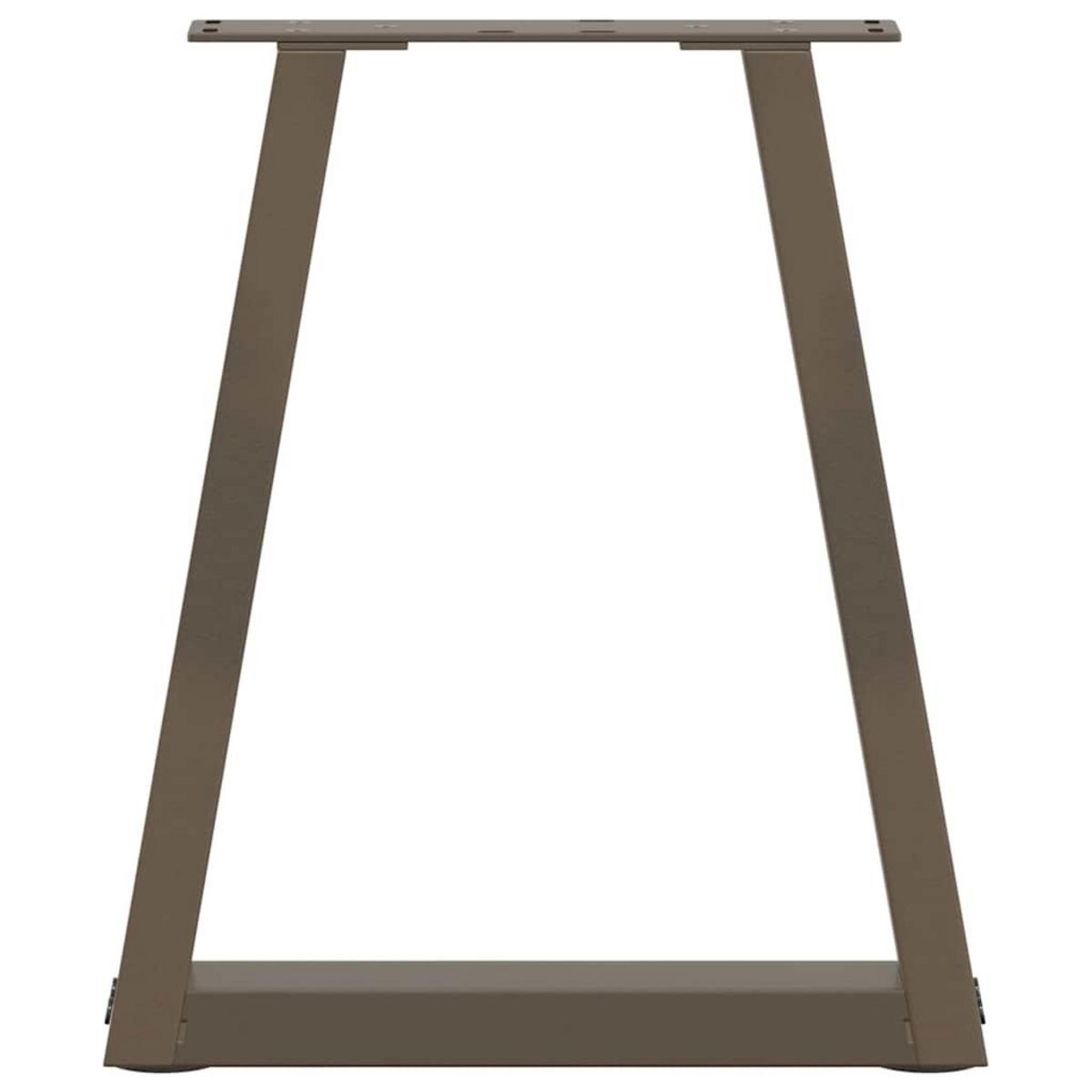 VIDAXL Pieds de table a manger en forme de V 2 pcs acier naturel acier