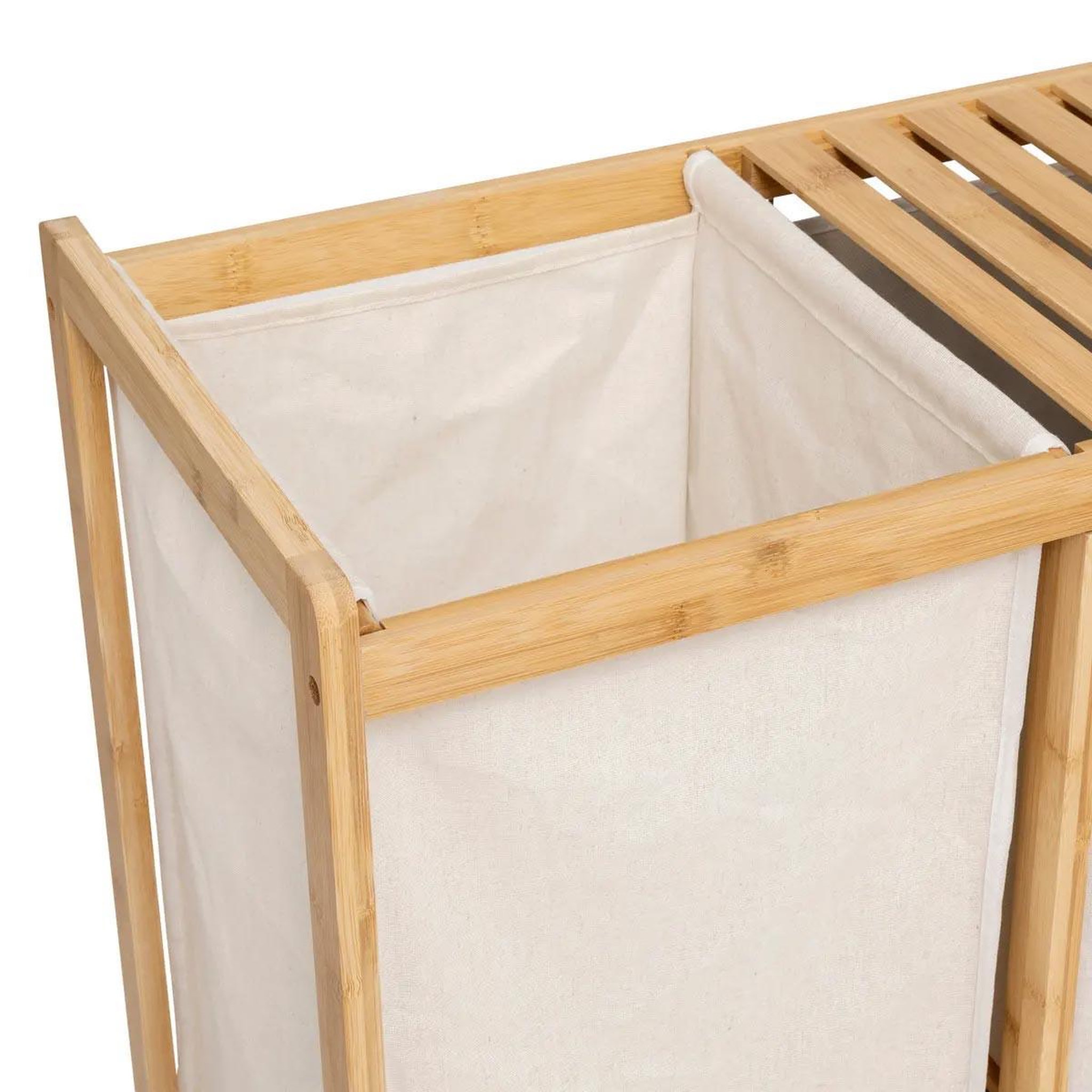 Voir la diapositive 5 : FIVE Meuble à linge 3 paniers  tidy  78cm naturel