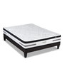 Voir la diapositive 1 : BELLECOUR BELLECOUR LITERIE | Ensemble BELLEVUE | Matelas Ressorts ensachés + Sommier Bois