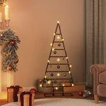 VIDAXL Arbre de Noël en metal pour decoration noir 125 cm