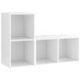 Voir la diapositive 2 : VIDAXL Meubles TV 2 pcs Blanc 72x35x36,5 cm Bois d'ingenierie