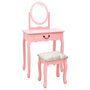 Voir la diapositive 1 : VIDAXL Coiffeuse et tabouret Rose 65x36x128 cm Bois de paulownia MDF