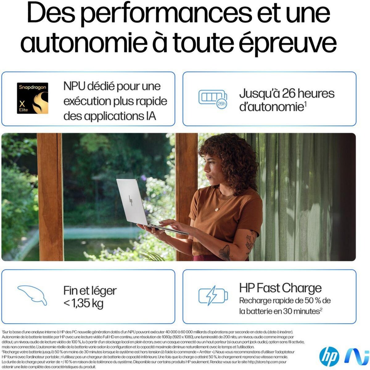 HP Ordinateur portable OmniBook X 14-fe0000nf Copilot+