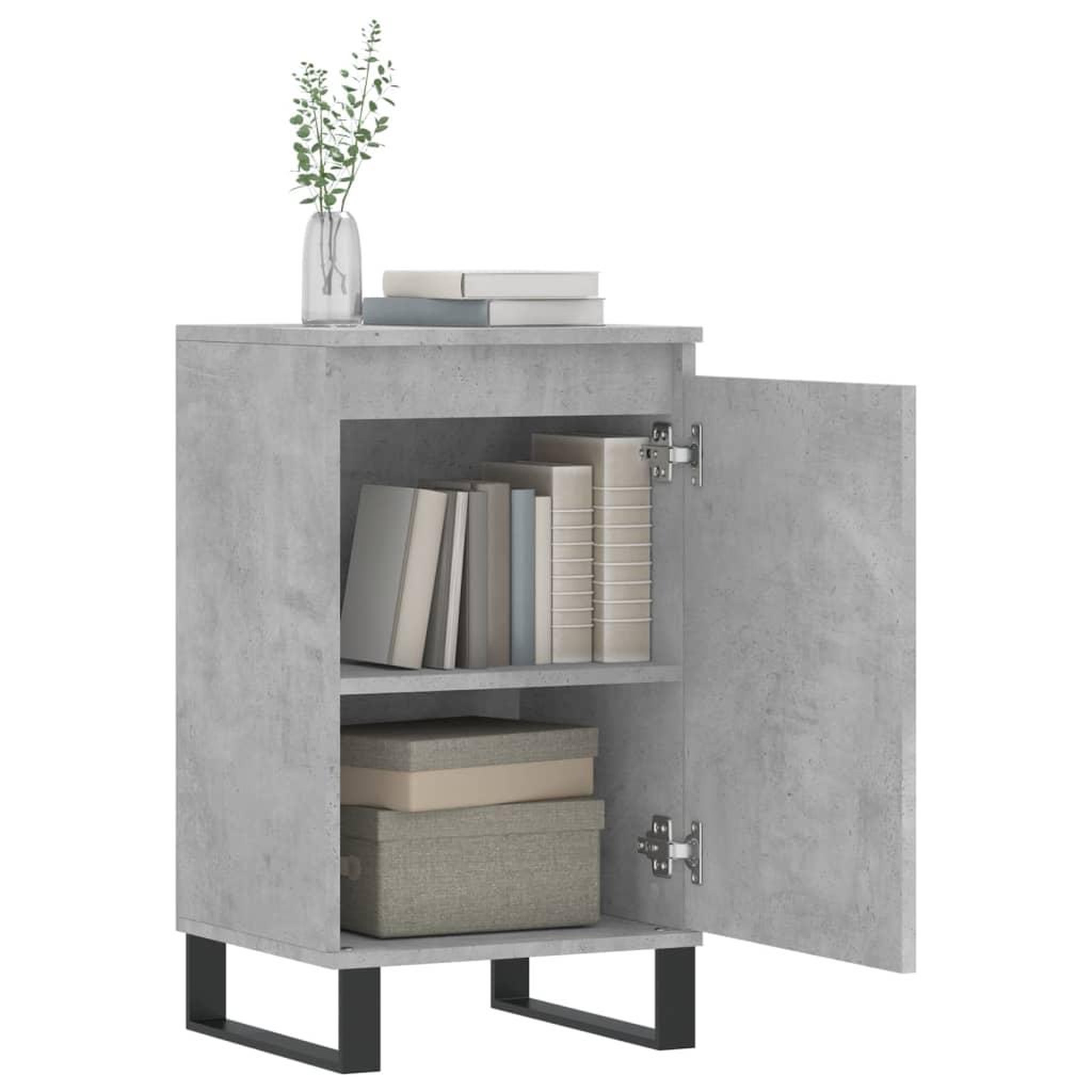 Voir la diapositive 4 : VIDAXL Buffets 2 pcs gris beton 40x35x70 cm bois d'ingenierie