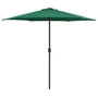 Voir la diapositive 1 : VIDAXL Parasol de jardin et mat en aluminium 270x246 cm Vert