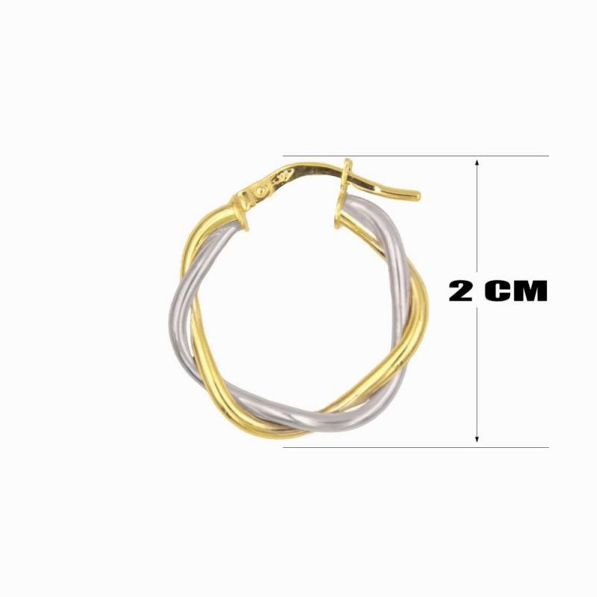 L'ATELIER D'AZUR Boucles d'Oreilles Créoles Or Bicolore Torsadé