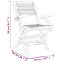 Voir la diapositive 5 : VIDAXL Chaises de jardin pliantes lot de 8 55x62x90cm bois massif teck