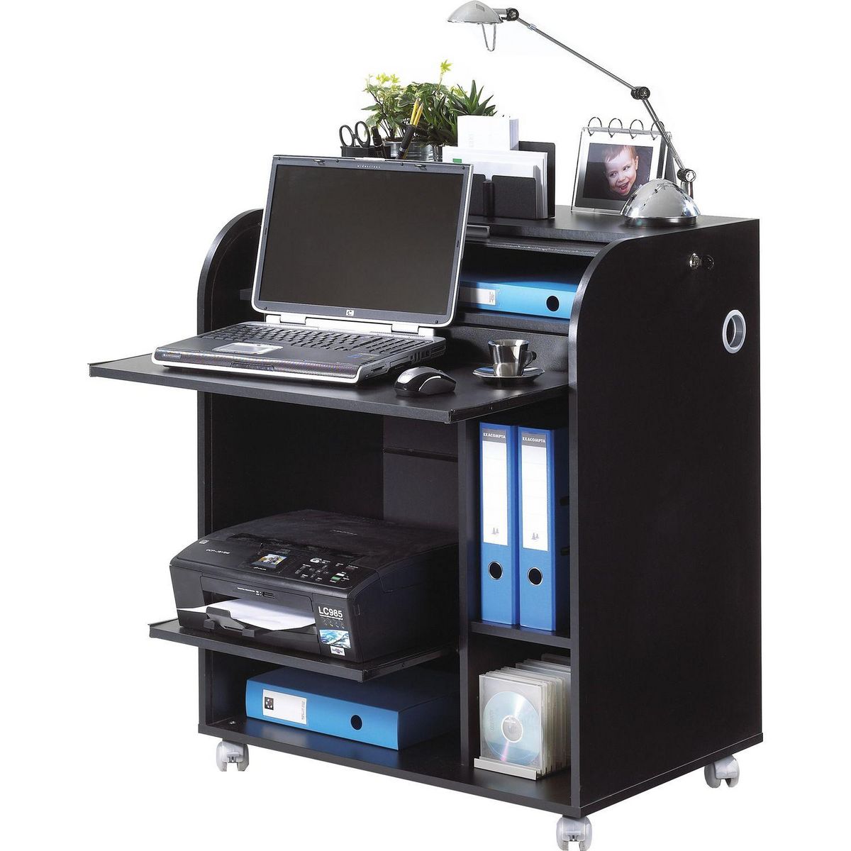 Bureau droit à roulettes L79.2cm BILLY