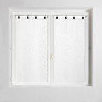Paris Prix Paire de Voilages à Anneaux  Linka  60x120cm Blanc