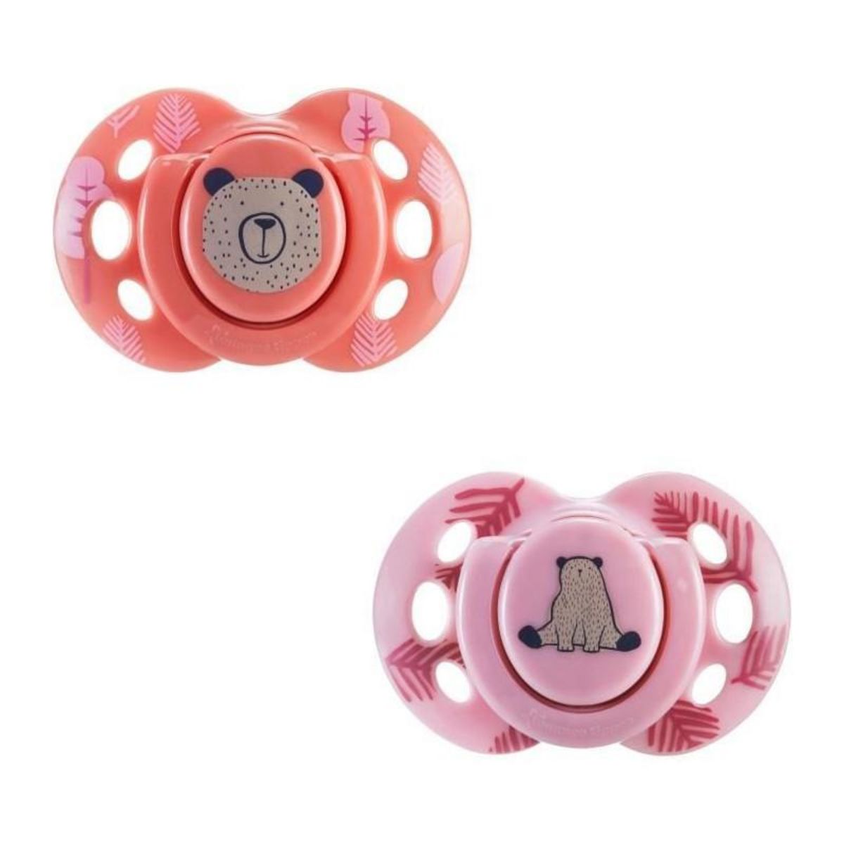 TOMMEE TIPPEE Sucette - TOMMEE TIPPEE - FUN - 6-18 mois - Lot de 2 sucettes symétriques sans BPA - Capsule de stérilisation réutilisable