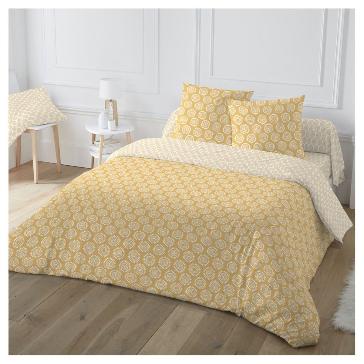 Parure housse de couette en polycoton 51 fils LASSANA