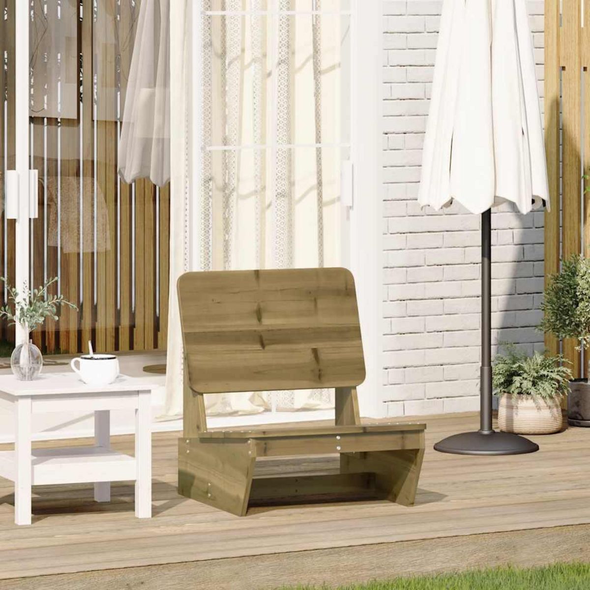 VIDAXL Chaise de jardin 60x64x70,5 cm bois de pin impregne