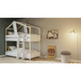 Voir la diapositive 2 : Habitat et Jardin Lit cabane superposé bois  Timber  - 90 x 200 cm - Blanc