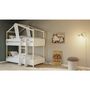 Voir la diapositive 2 : Habitat et Jardin Lit cabane superposé bois  Timber  - 90 x 200 cm - Blanc