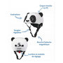Voir la diapositive 2 : Micro Casque velo et trotinette  Panda 3D  taille M