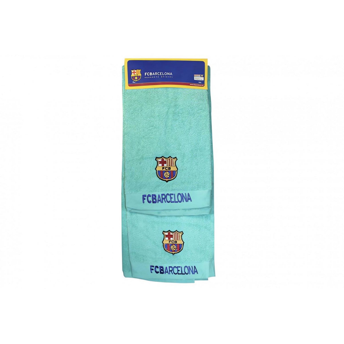 F.C. Barcelona Drap de plage en coton FCB Barça vert 100x170 cm