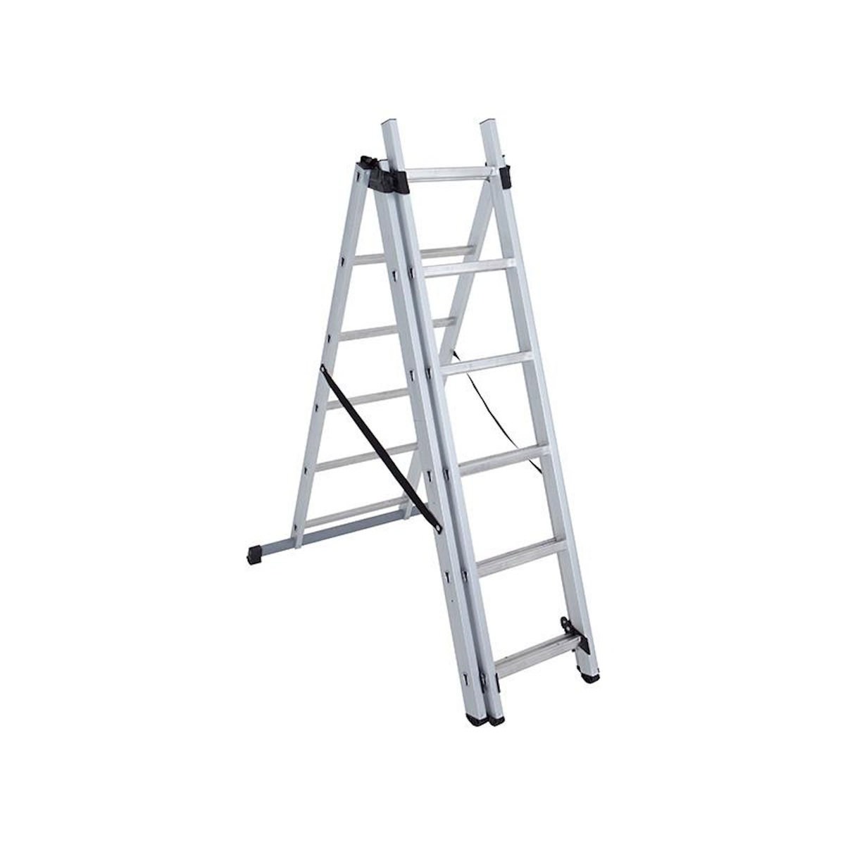 HAILO Echelle transformable 3 plans 3x6 échelons 3,4m/4,3m en aluminium Hailo Hobby