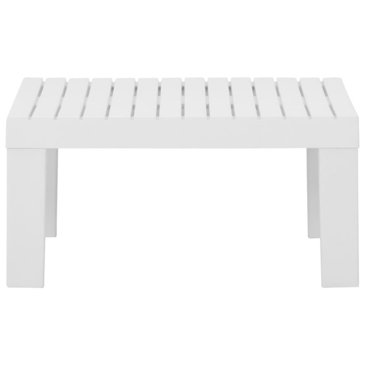 VIDAXL Salon de jardin 3 pcs avec coussins Plastique Blanc