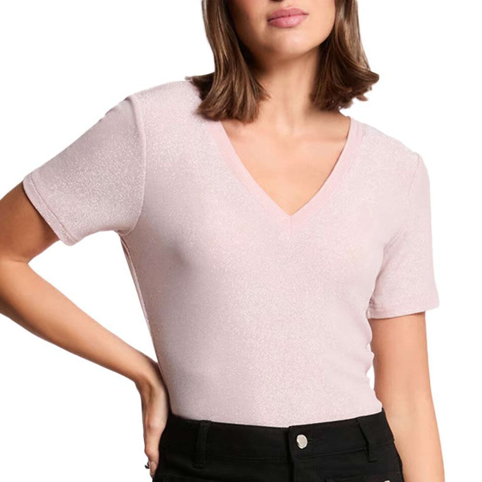 MORGAN T-shirt Rose Clair Femme Morgan Diwi. Coloris disponibles : Rose