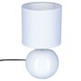 ATMOSPHERA Lampe Boule en céramique - H. 25 cm - Blanc