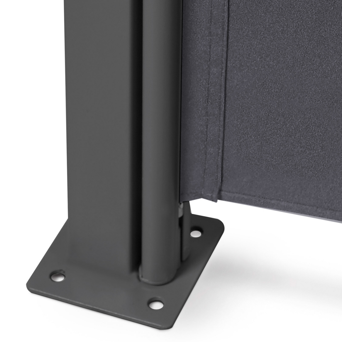 ID MARKET Paravent extérieur rétractable double 180 x 800 CM gris anthracite store latéral