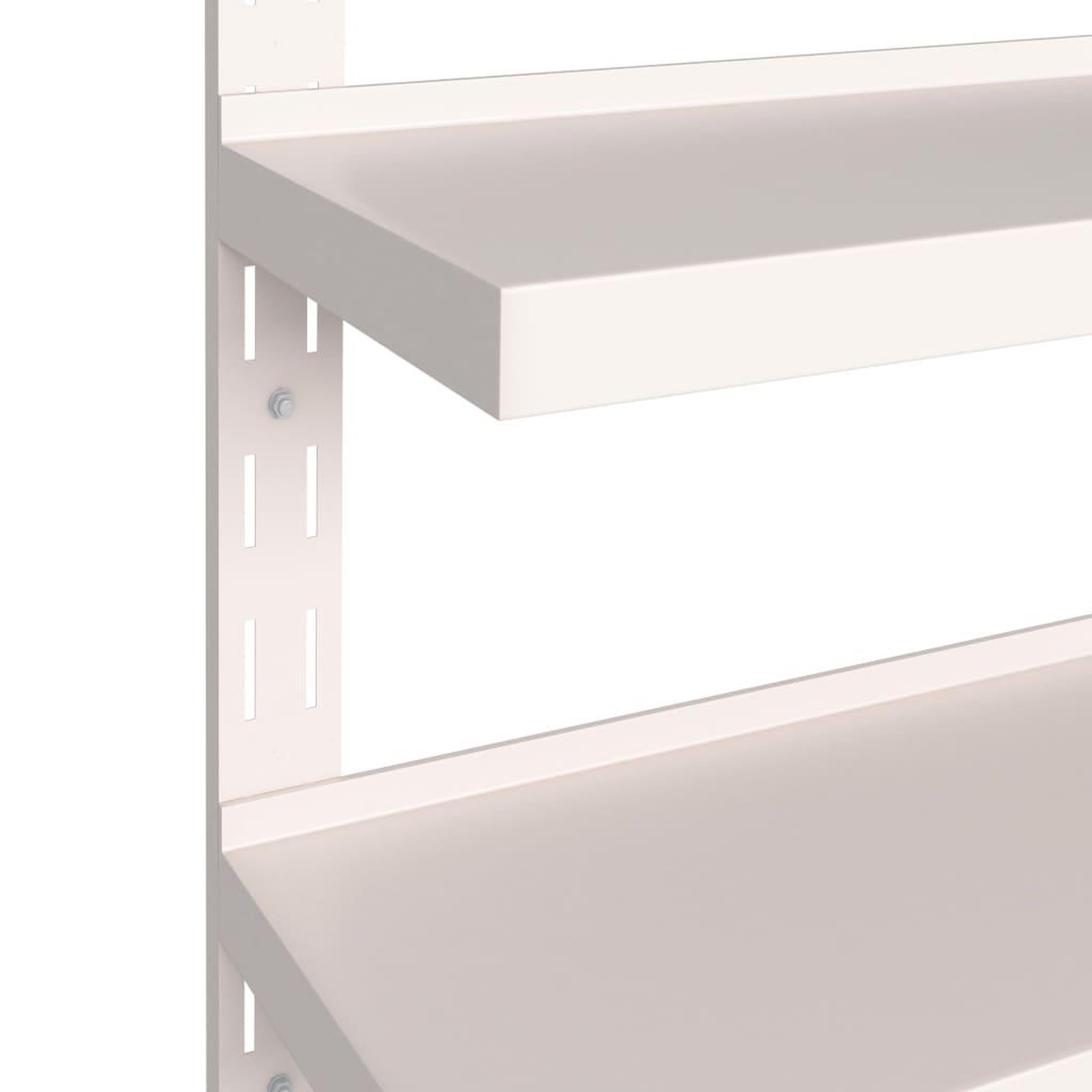 Voir la diapositive 5 : VIDAXL Etageres murales flottantes a 2 niveaux 2 pcs Inox 200x30 cm