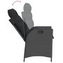 Voir la diapositive 4 : VIDAXL Ensemble a manger de jardin 9pcs coussins noir resine tressee
