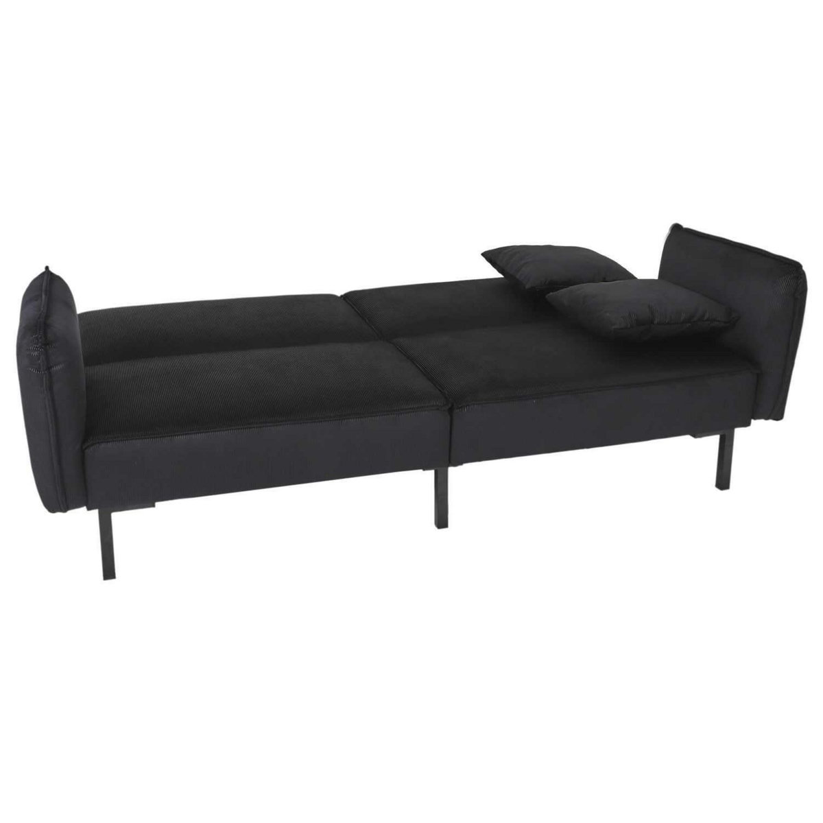 The Home Deco Factory Canapé convertible en velours Giulia