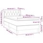 Voir la diapositive 6 : VIDAXL Sommier a lattes de lit avec matelas Marron fonce 80x200 cm