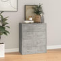 Voir la diapositive 1 : VIDAXL Buffet avec 4 tiroirs 60x30,5x71 cm Gris beton
