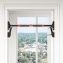 Voir la diapositive 2 : HOMCOM Barre de traction réglable de 79 à 98 cm, barre de porte niveau intégré, structure triangulaire robuste, support à 6 points, poignées antidérapantes, jusqu'à 225 kg, noir