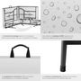 Voir la diapositive 5 : tectake Ensemble de table de camping pliable blanc